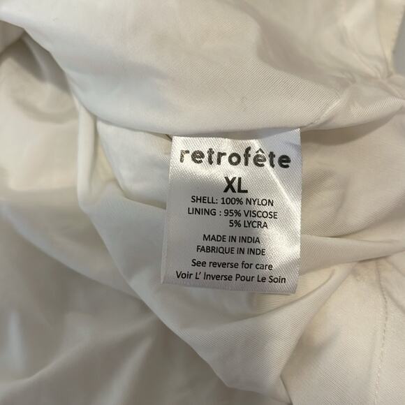 Retrofete Sirena Feather Sequin Cross Back Asymmetrical Mini Dress Size XL - Picture 8 of 8